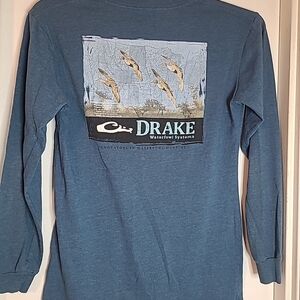 Drake Waterfowl Systems Blue Long Sleeve Tee